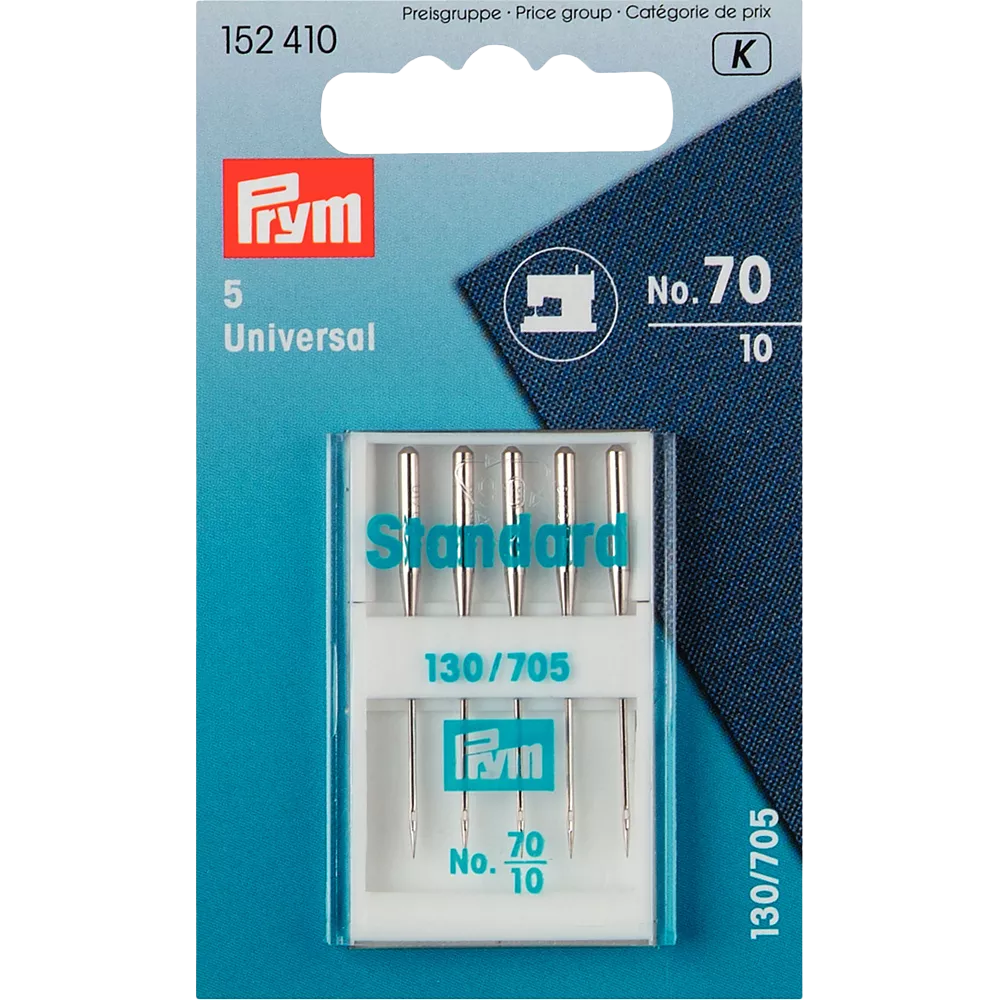 Prym sewing machine needles size 70 pack of 5, imported from the UK