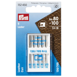 Prym leather sewing machine needles size 80-100 pack of 5, UK version