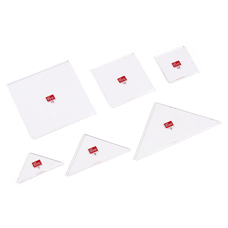 Prym plastic patchwork template six-piece set - British product