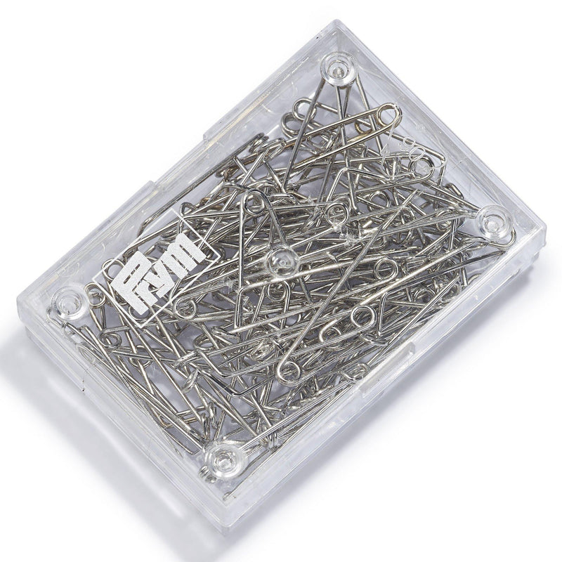 Prym badge and brooch pins 27mm silver 60 pack (British brand)