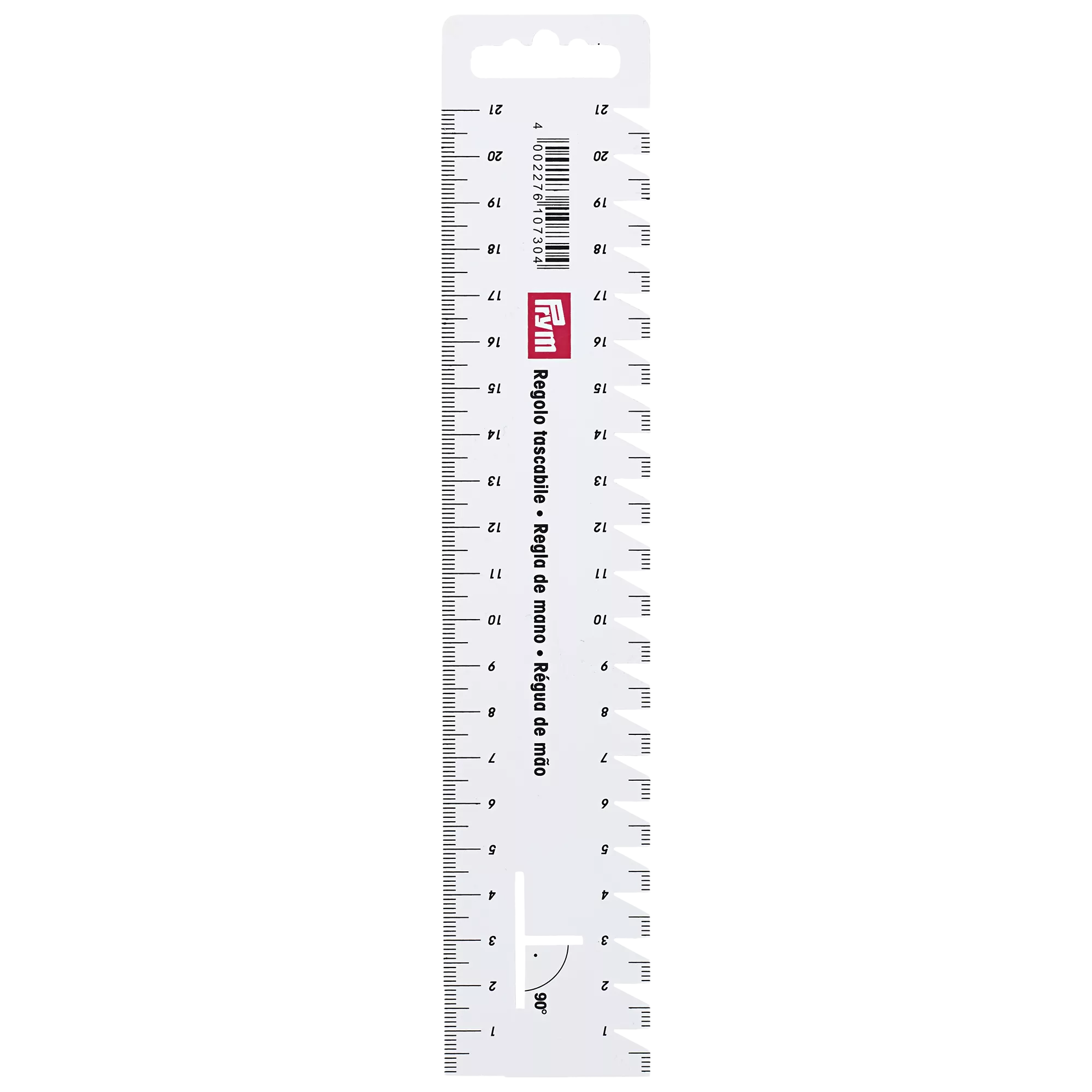 Prym white plastic hand gauge with cm-scale - British product