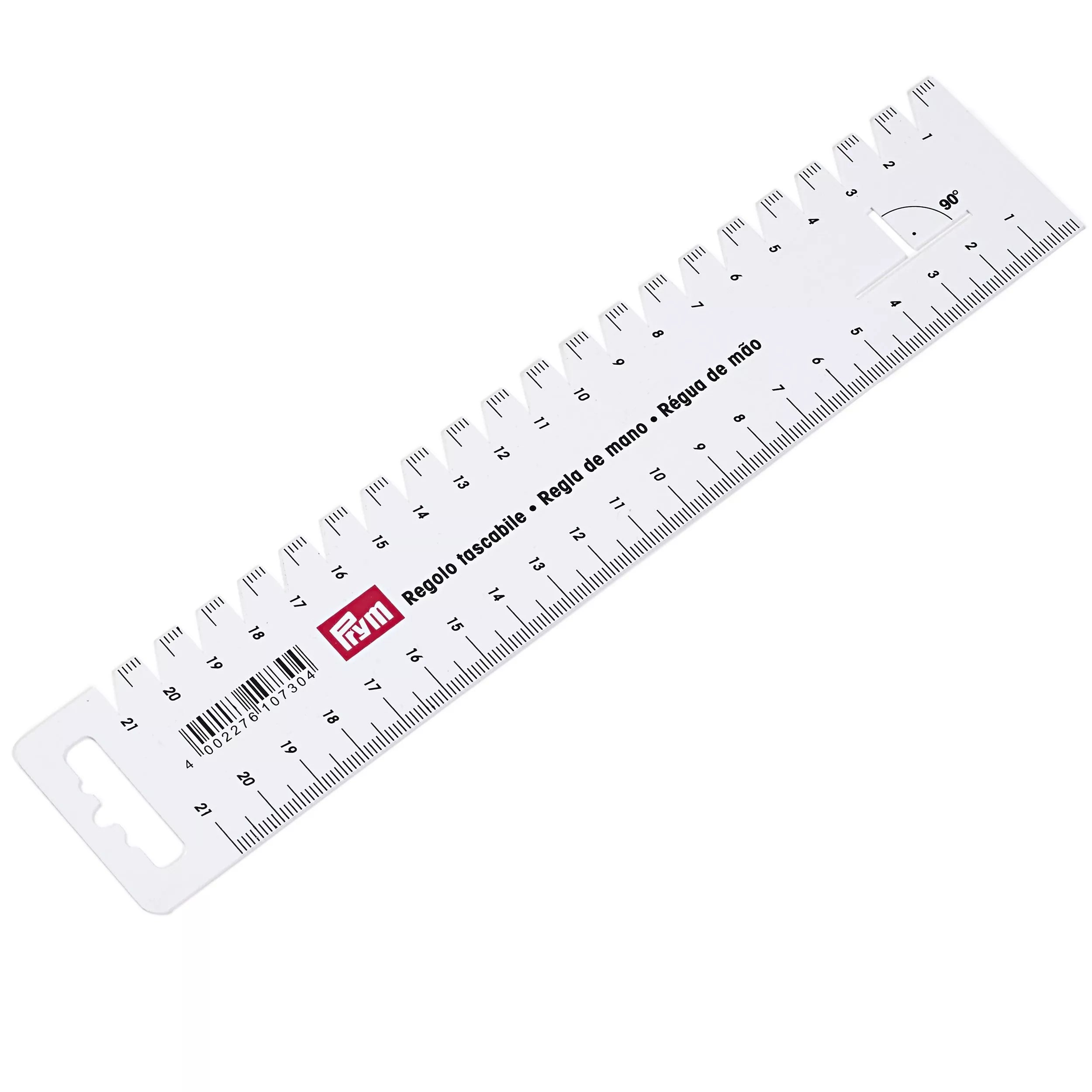 Prym white plastic hand gauge with cm-scale - British product
