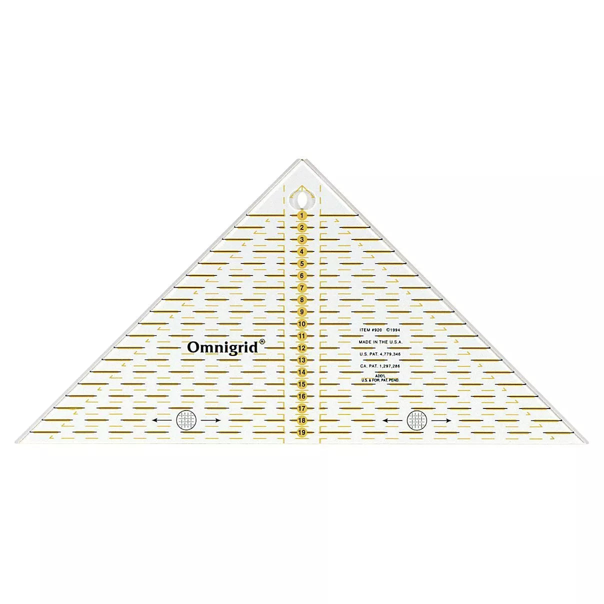 Prym triangle ruler metric quick .25cm (British brand)