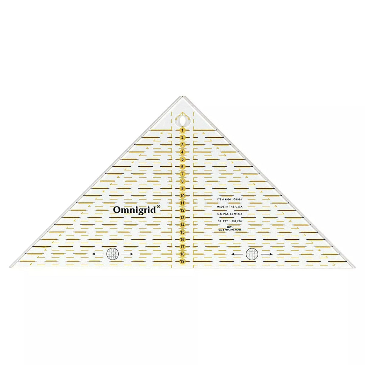 Prym triangle ruler metric quick .25cm (British brand)