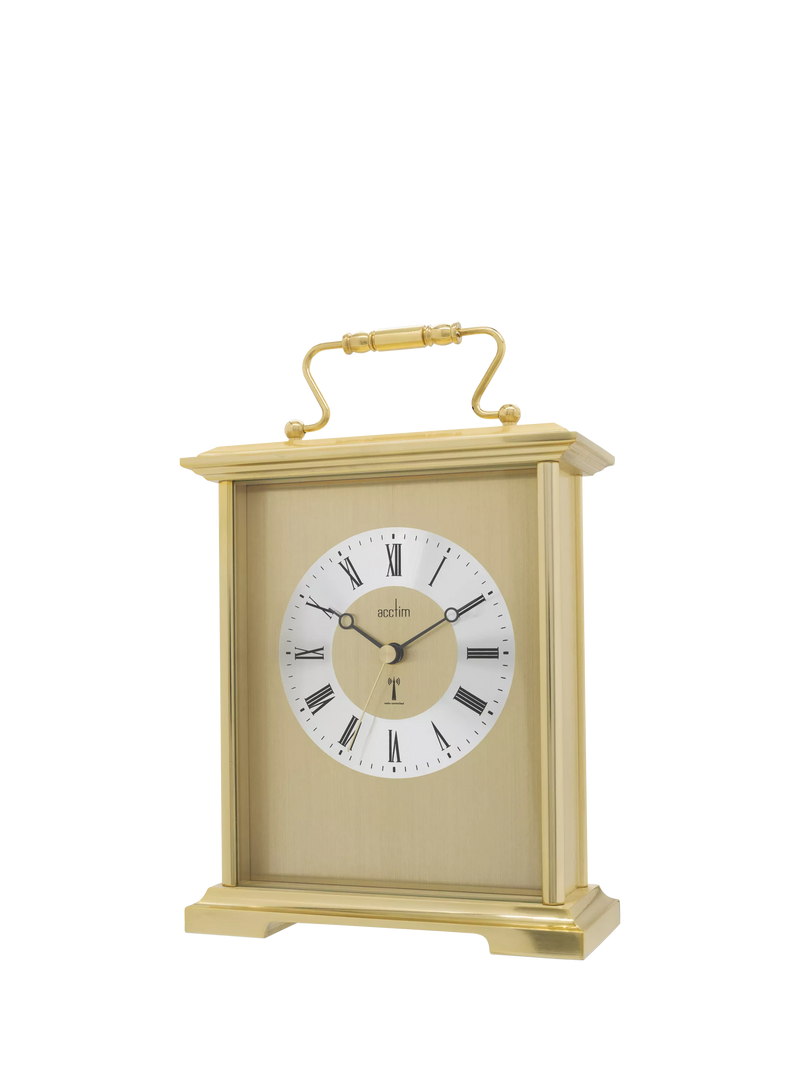 Acctim Althorp gold carriage mantel clock (British brand)