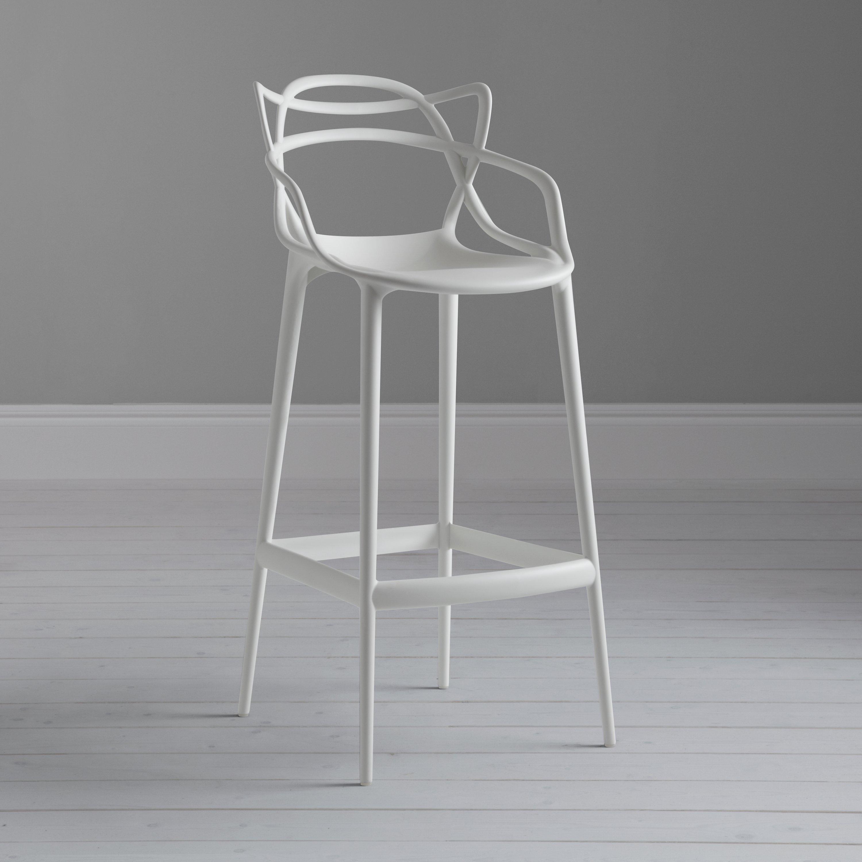 Kartell lightweight Masters bar stool polypropylene (British brand)