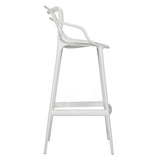 Kartell lightweight Masters bar stool polypropylene (British brand)