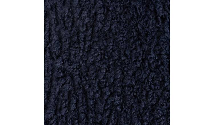 Habitat faux shearling cushion in navy 50x50cm, UK version