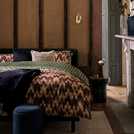 Habitat faux shearling cushion in navy 50x50cm, UK version