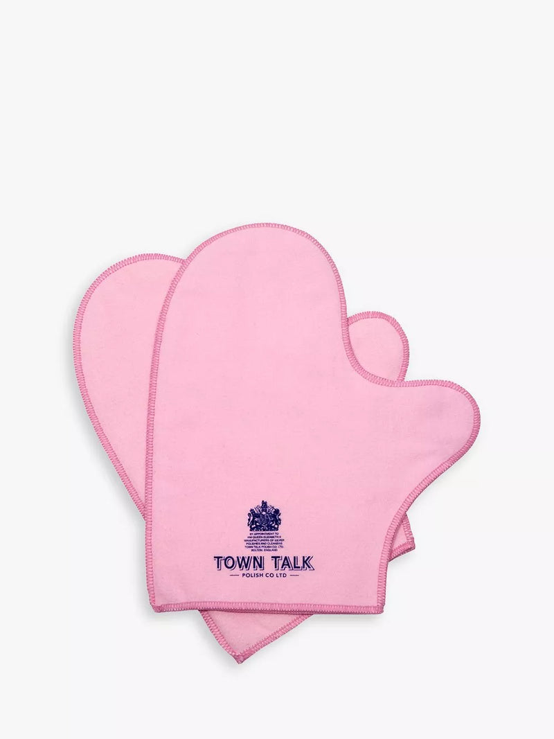 Town Talk anti-tarnish silver polishing mitts, pair (British brand)