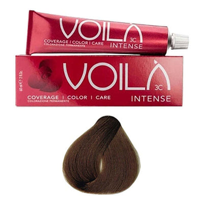 Superdrug Intercosmo Voilà 3C Intense 4.8 Medium Brown Toffee Permanent Hair Colour 60ml- Buy online at McGrocer
