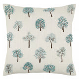 John Lewis Mini Trees Cushion, Duck Egg