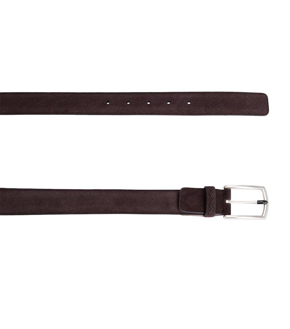 Zegna suede Triple Stitch belt, UK version