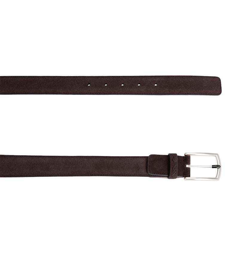 Zegna suede Triple Stitch belt, UK version