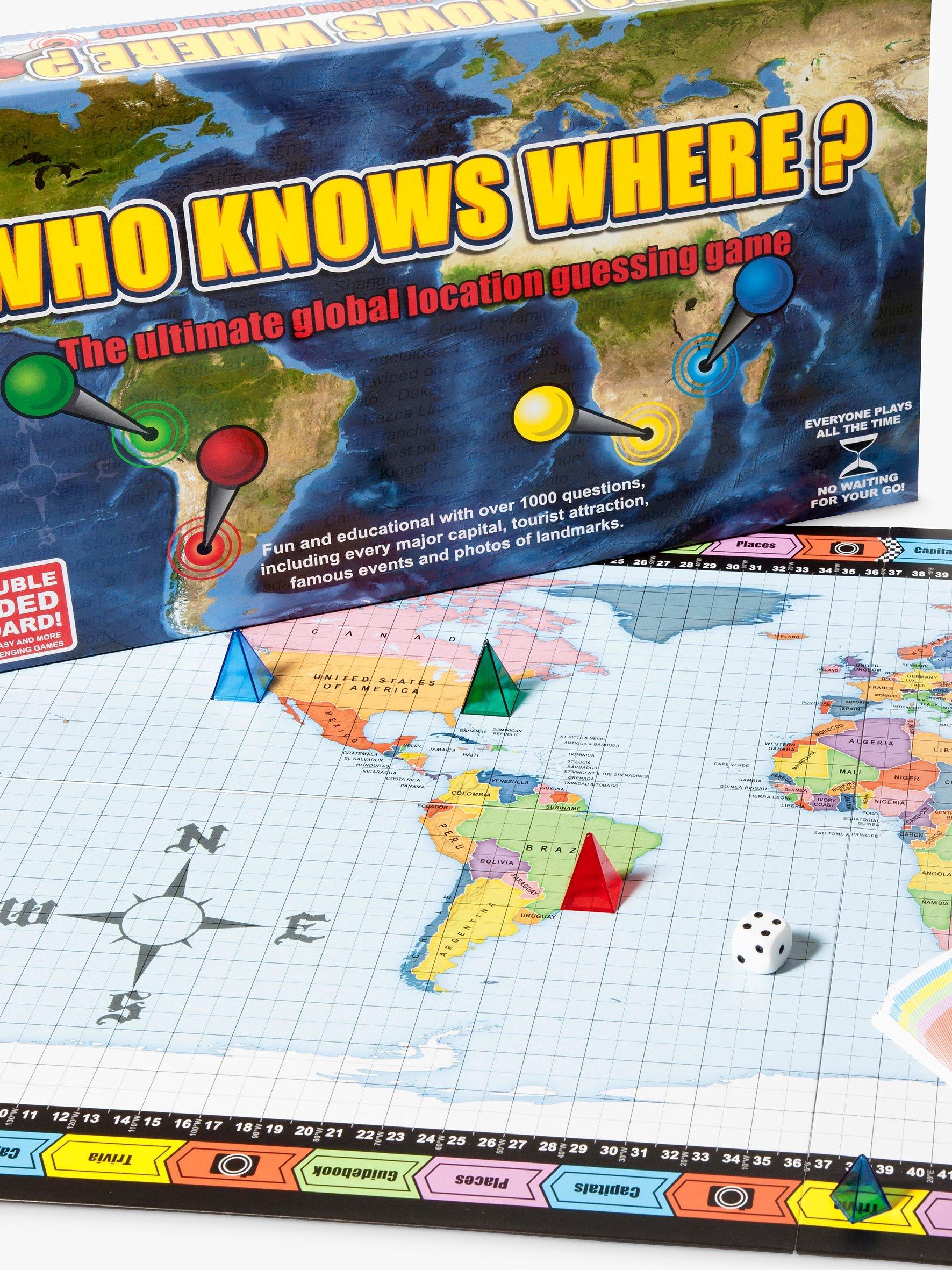 Wildcard Games Who Knows Where board game (British brand)