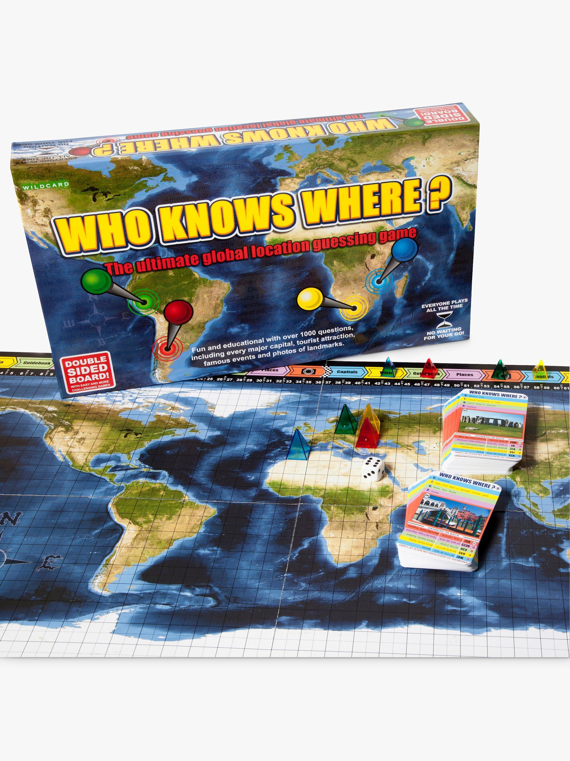 Wildcard Games Who Knows Where board game (British brand)