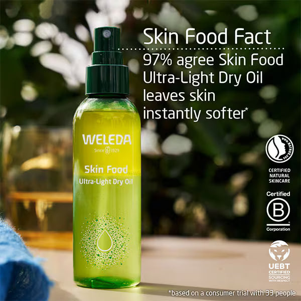 Weleda Skin Food Ultra-Light Dry Oil 100ml, imported from the UK