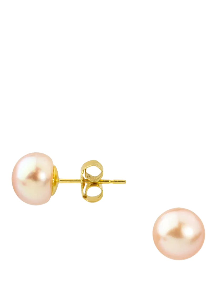 E.W Adams 9ct yellow gold freshwater pearl stud earrings, UK version