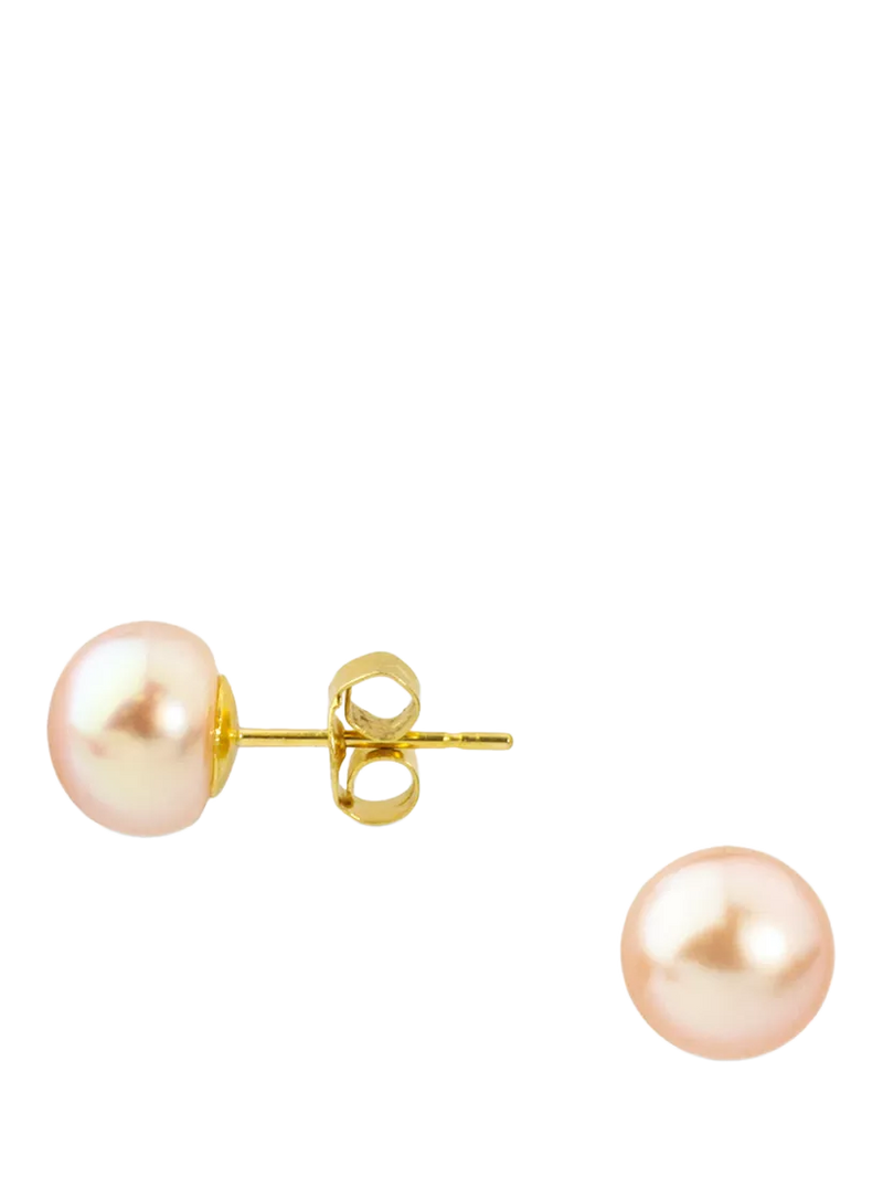 E.W Adams 9ct yellow gold freshwater pearl stud earrings, UK version