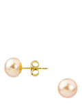 E.W Adams 9ct yellow gold freshwater pearl stud earrings, UK version