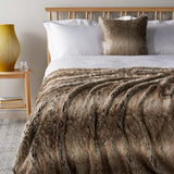 John Lewis faux fur cushion in mocha ombre, UK version