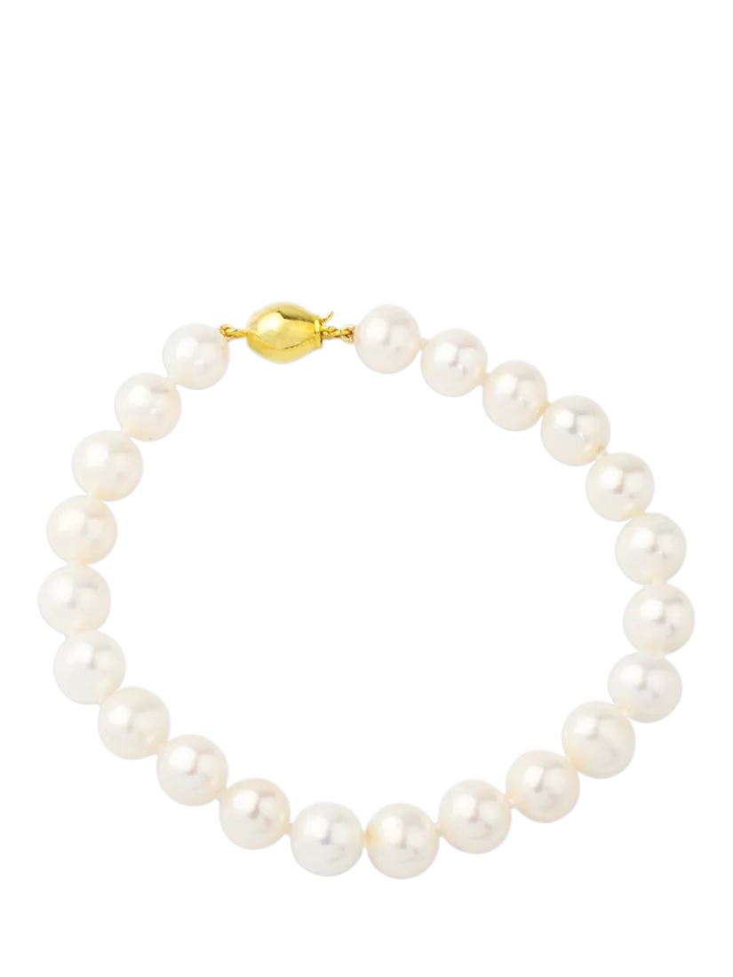 E.W Adams 9ct freshwater cultured pearl bracelet white, UK version