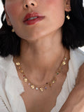 Dower & Hall 18ct gold vermeil disc drop earrings - British product