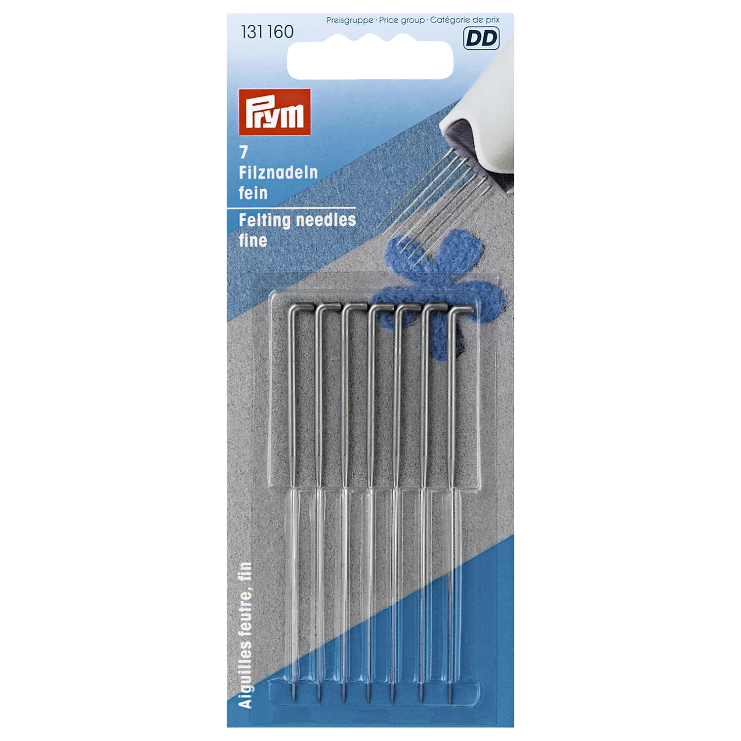 Prym felting needles fine pack of 7, UK version