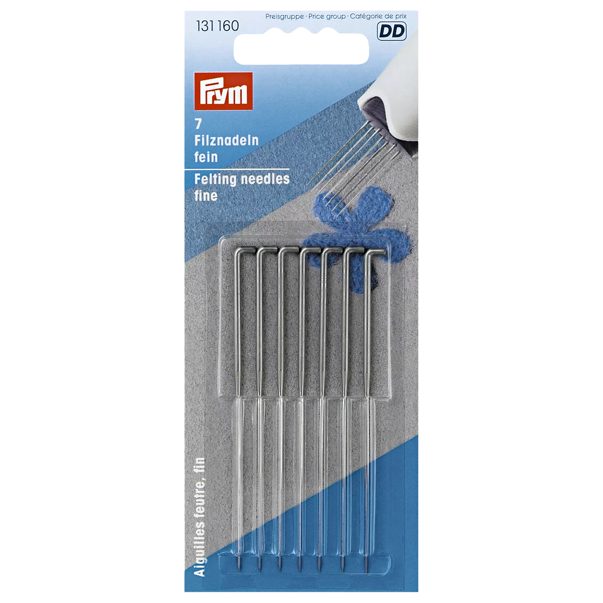 Prym felting needles fine pack of 7, UK version