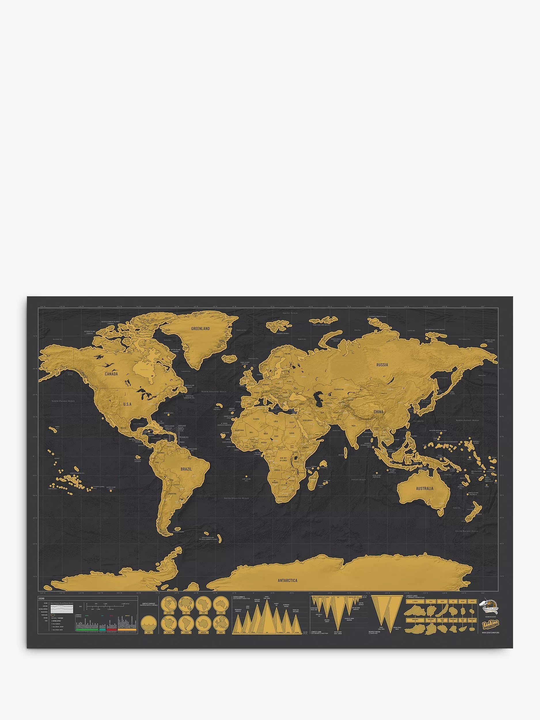 Luckies Deluxe Scratch Map H59 x W82cm, UK version