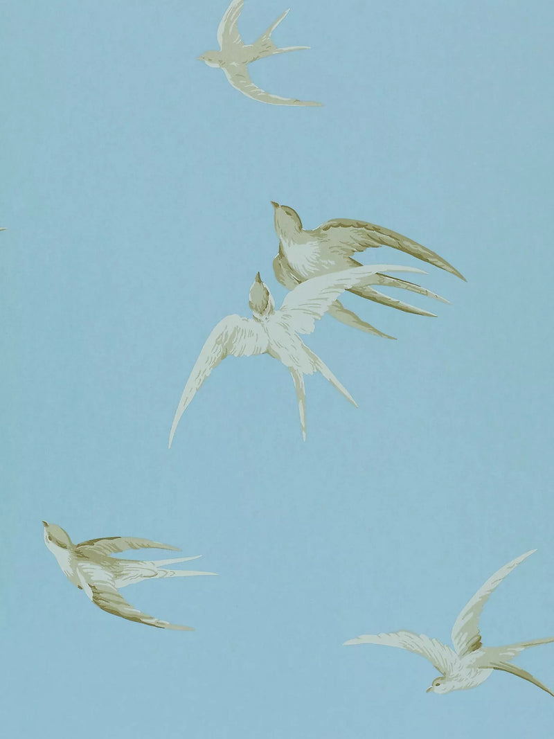 Sanderson Swallows Wallpaper, Wedgwood, DVIWSW103