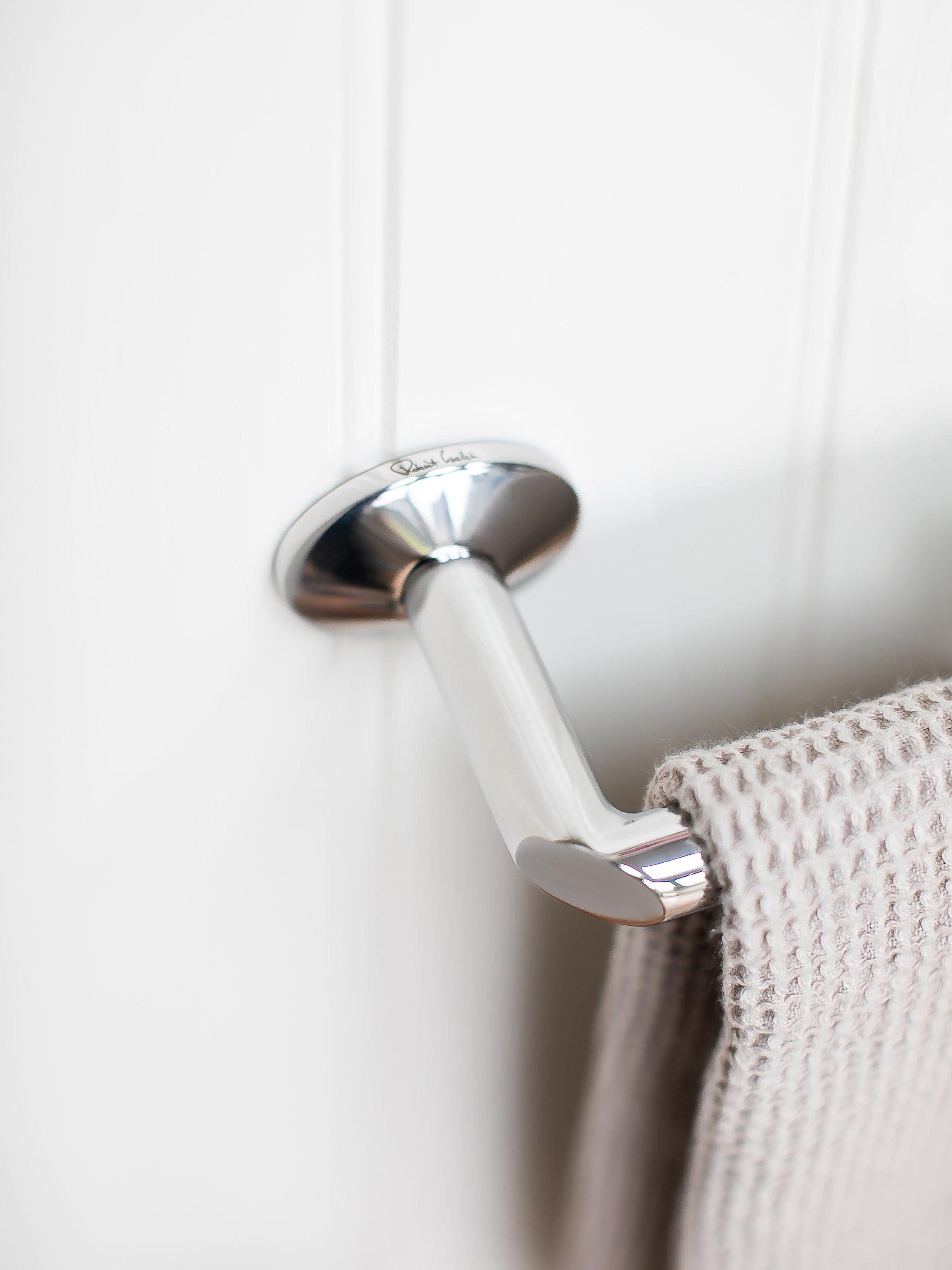 Robert Welch Oblique Single Towel Rail stainless steel, UK version