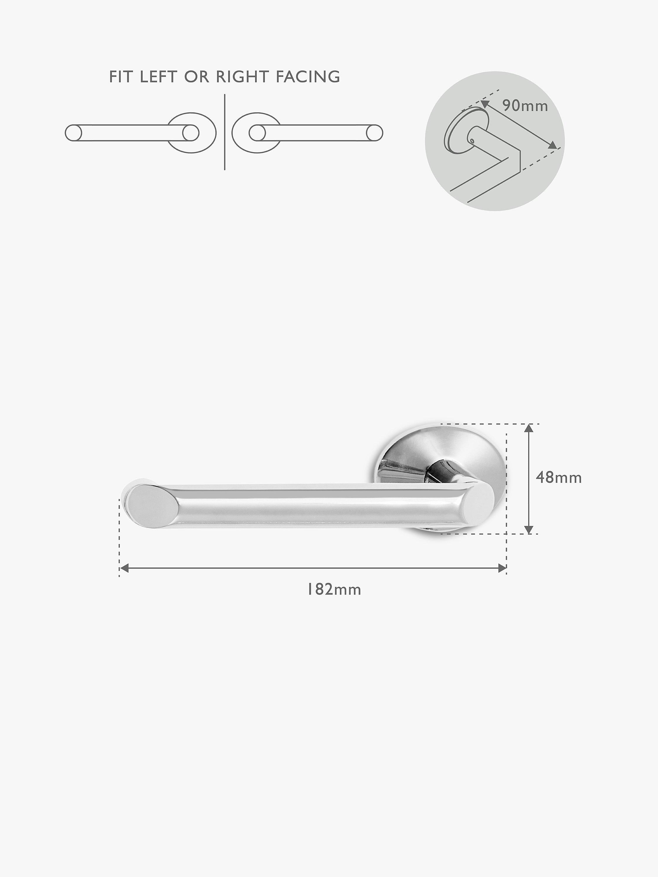 Robert Welch Oblique Bar toilet roll holder, UK version