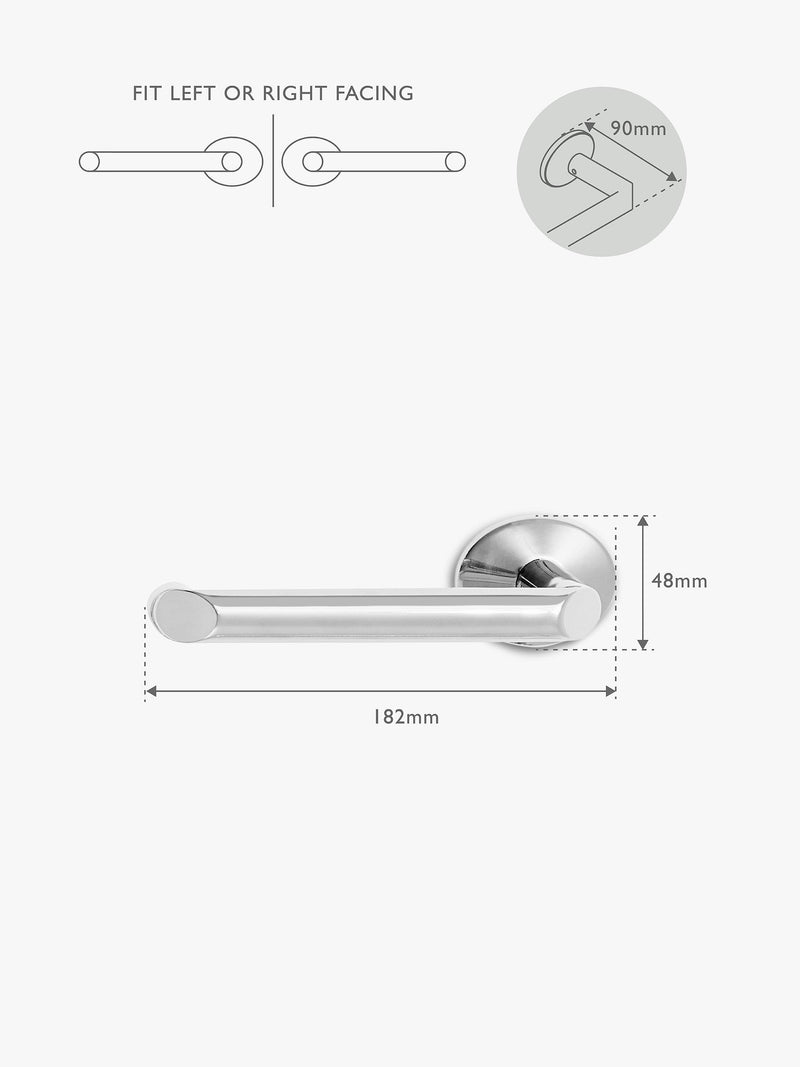 Robert Welch Oblique Bar toilet roll holder, UK version