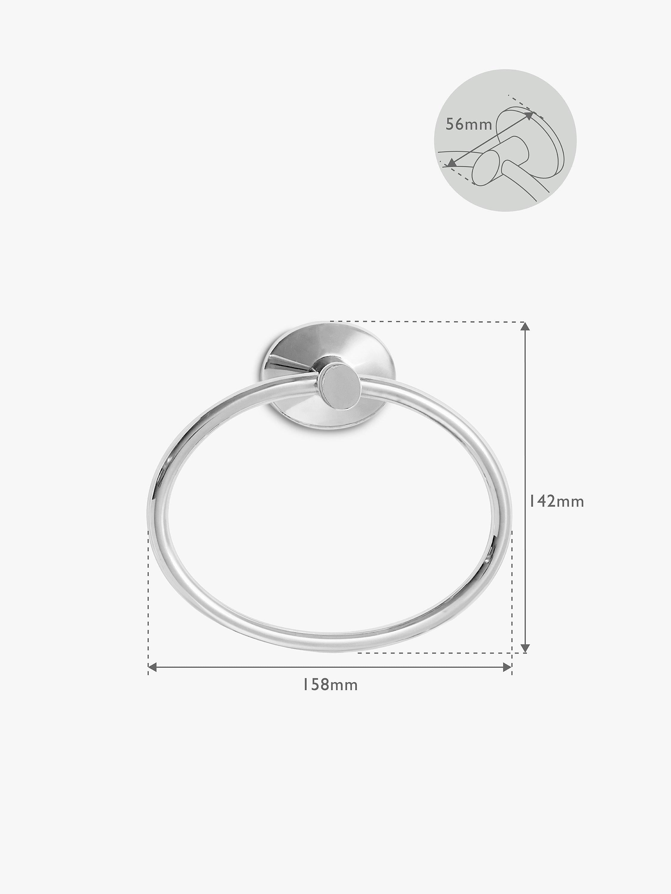 Robert Welch Oblique Towel Ring stainless steel bathroom accessory, imported from the UK