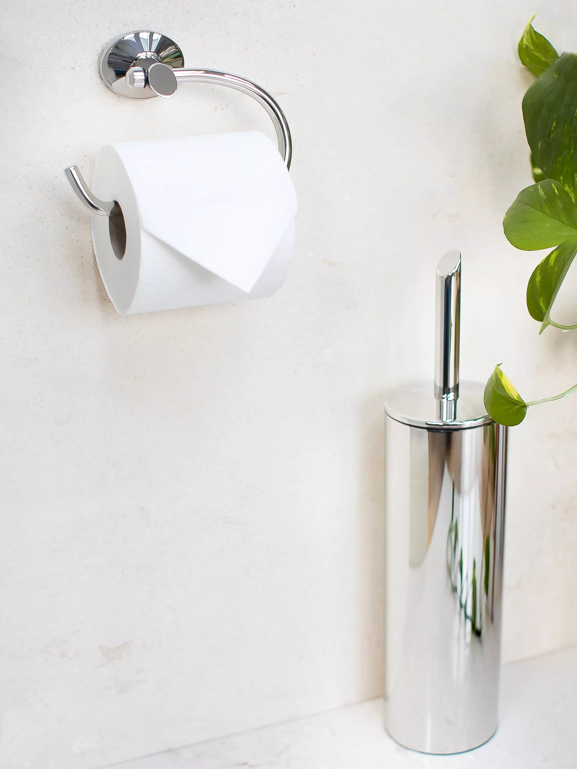 Robert Welch Oblique toilet roll holder polished stainless steel - British product