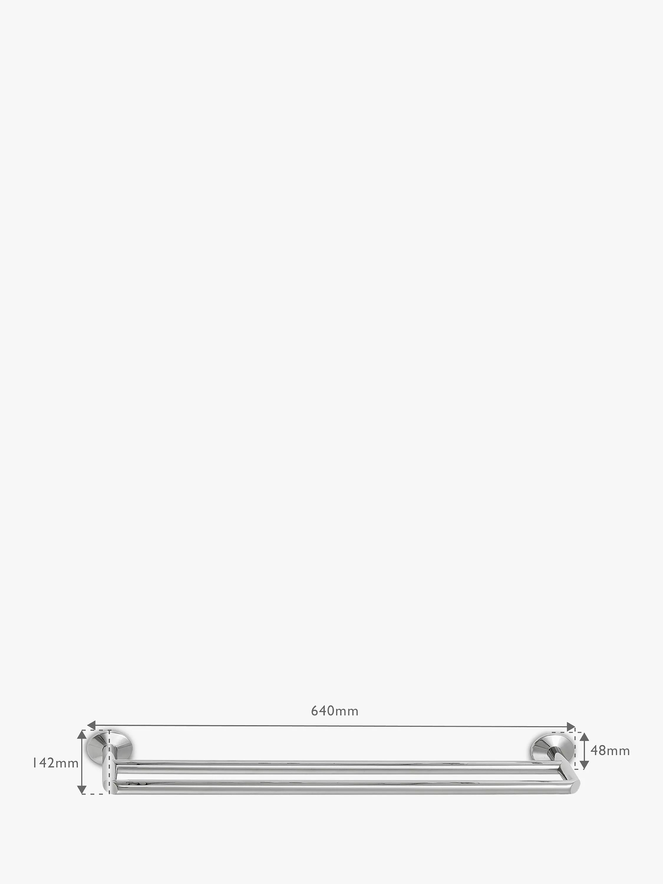 Robert Welch Oblique Double Towel Rail 64cm - British product