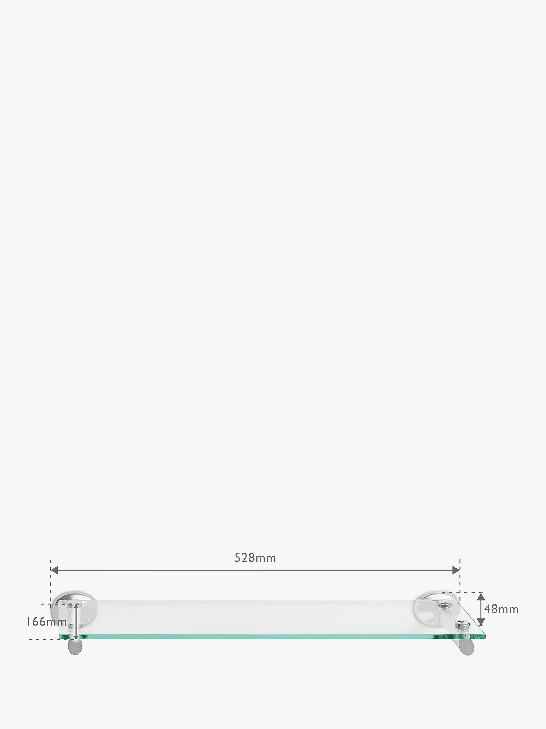 Robert Welch Oblique Shelf stainless steel and glass, UK version