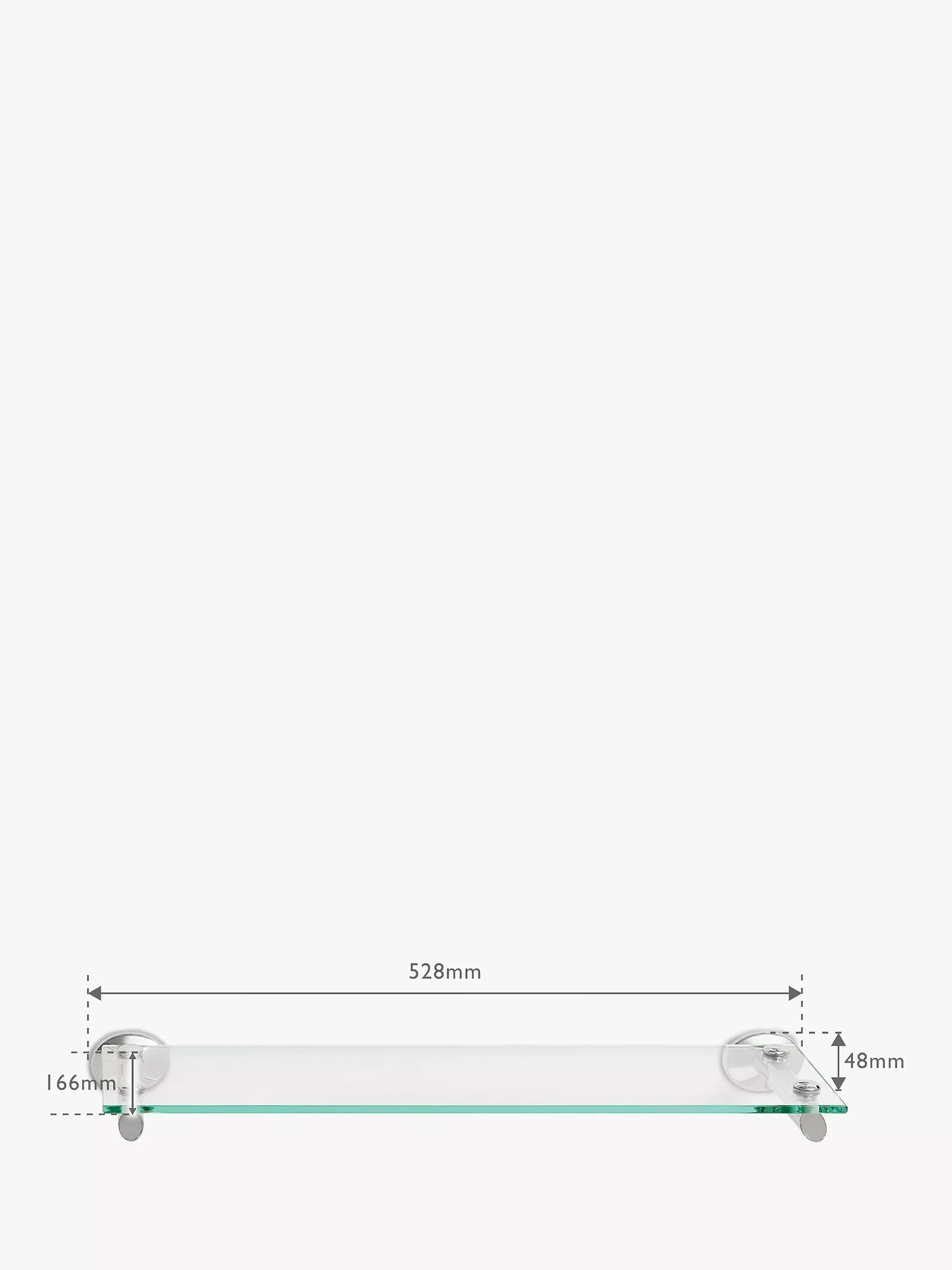 Robert Welch Oblique Shelf stainless steel and glass, UK version