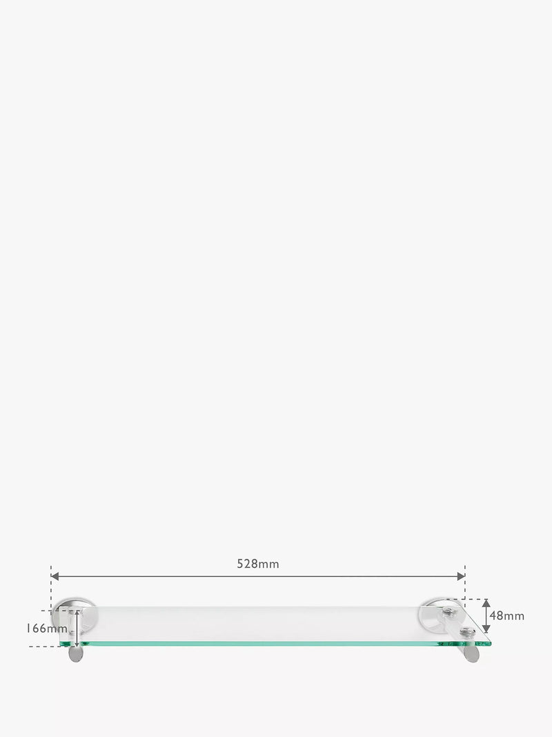 Robert Welch Oblique Shelf stainless steel and glass, UK version