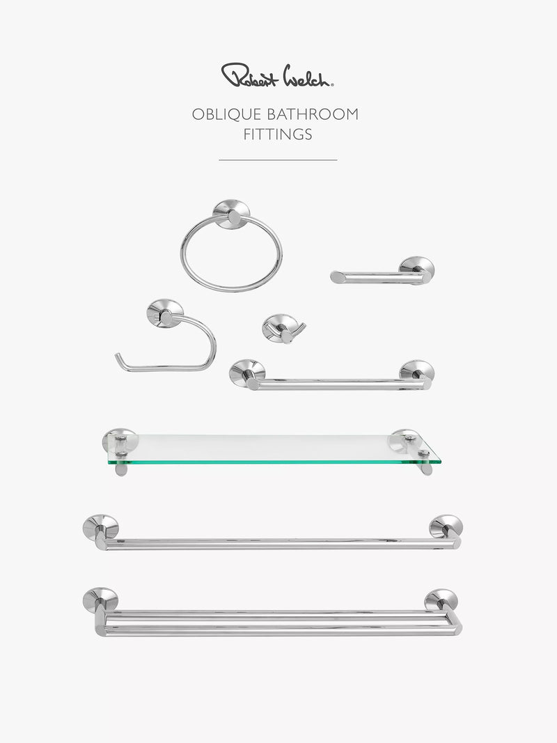 Robert Welch Oblique Shelf stainless steel and glass, UK version