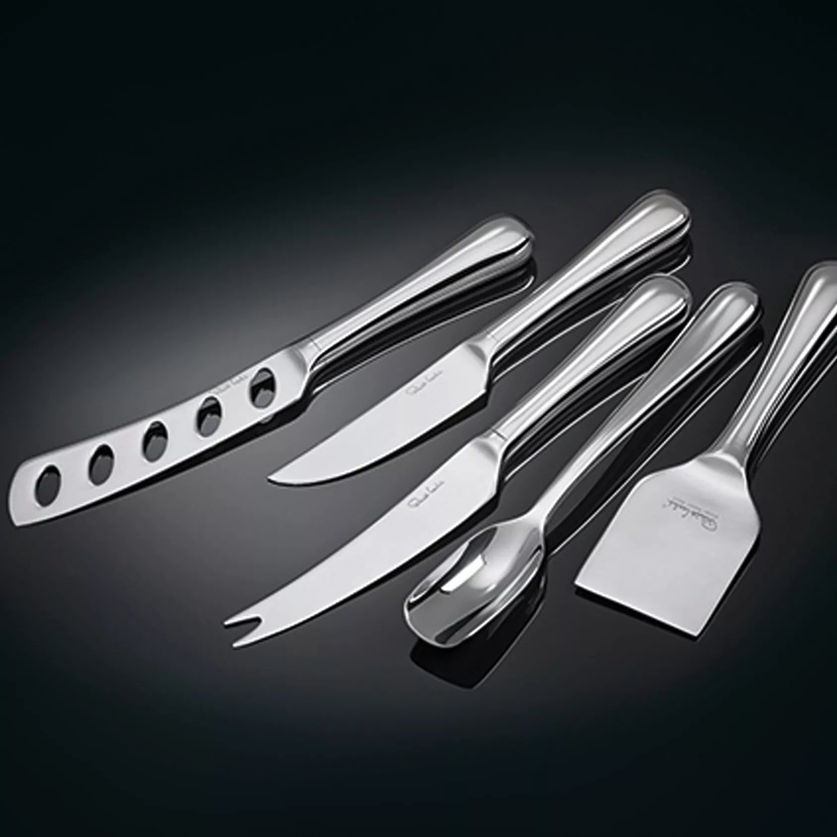 Robert Welch cheese knife set 5 piece oak gift box - British product