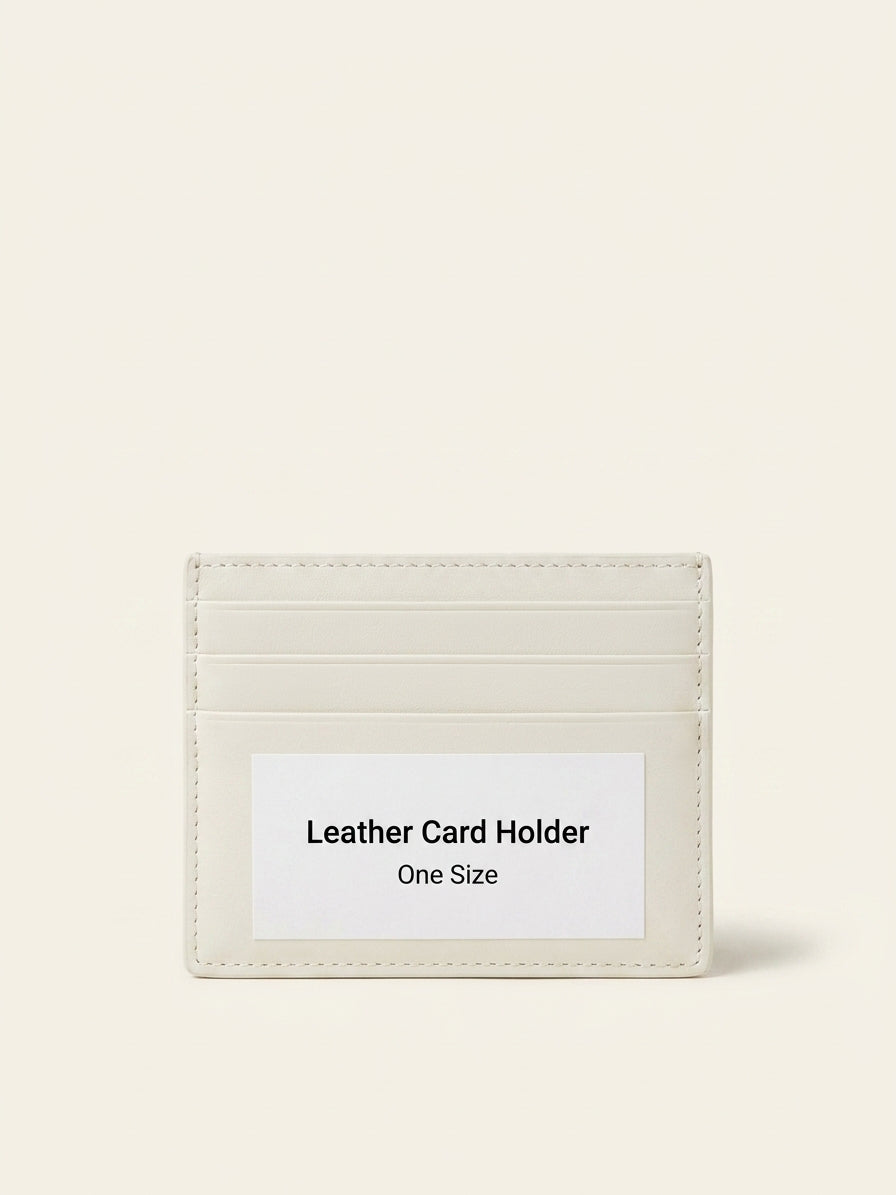Balenciaga logo-print leather card holder, UK version