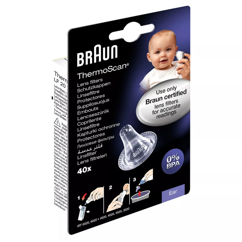 Braun ThermoScan ear thermometer lens filters pack of 40 - British product