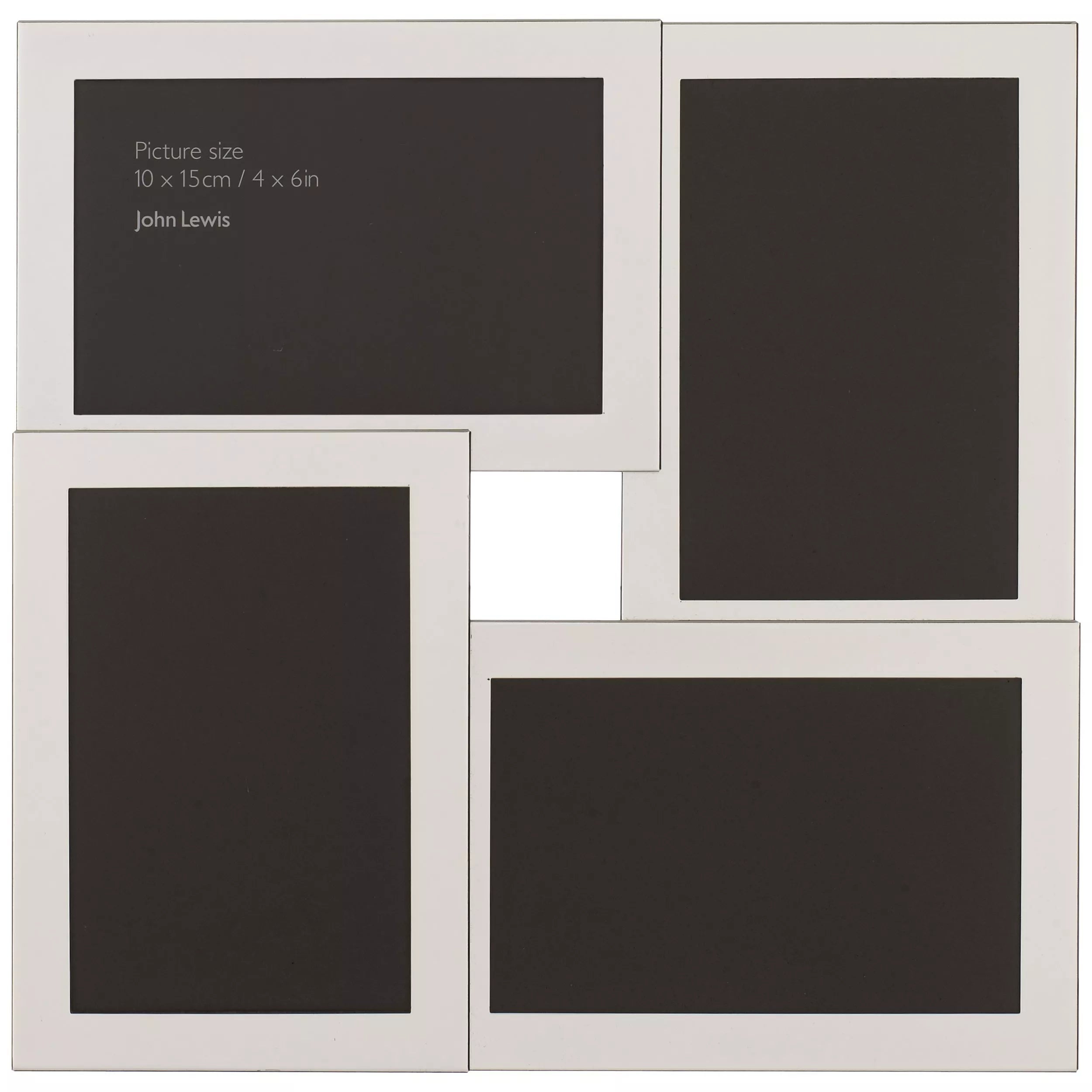 John Lewis silver plated multi-aperture photo frame, UK version