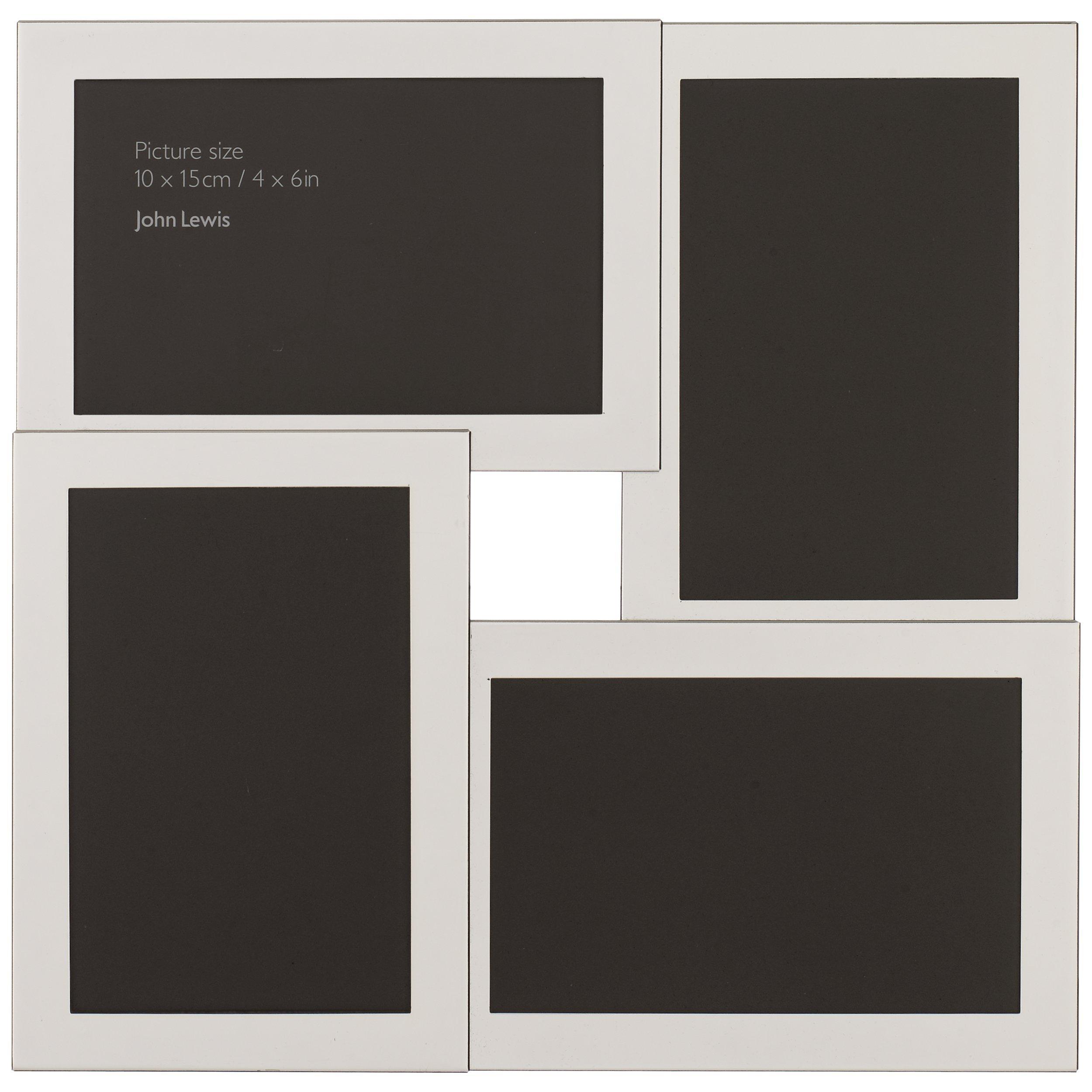 John Lewis silver plated multi-aperture photo frame, UK version