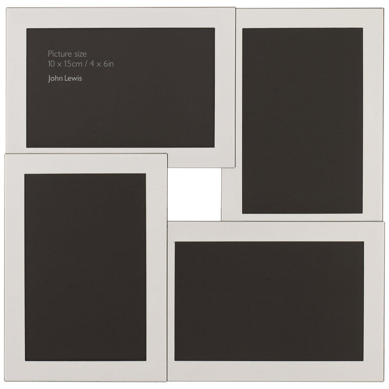 John Lewis silver plated multi-aperture photo frame, UK version