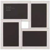 John Lewis Wide Border Multi-Aperture Frame, 4 Photo, Silver Plated