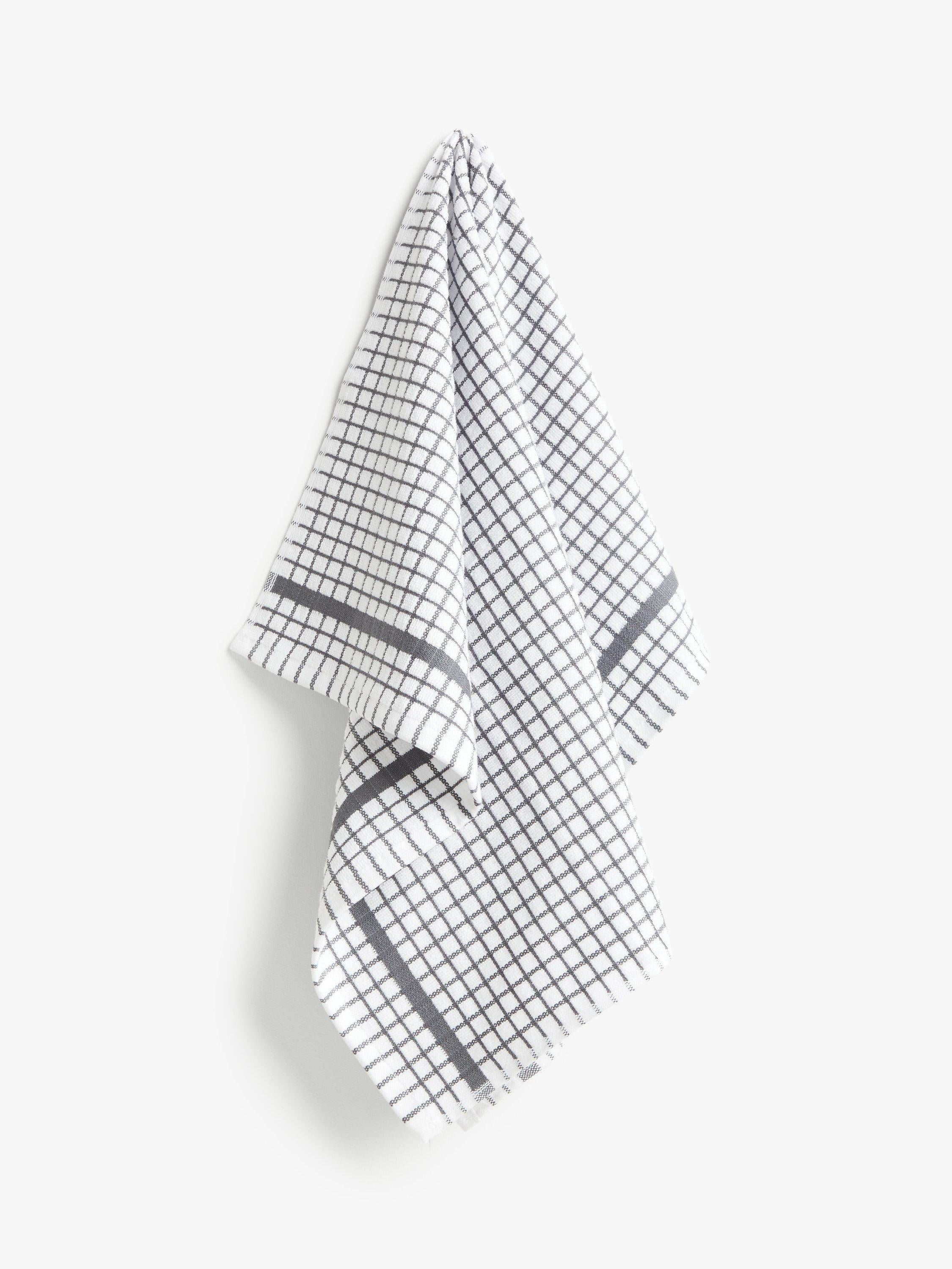 John Lewis check terry cotton tea towel - British product
