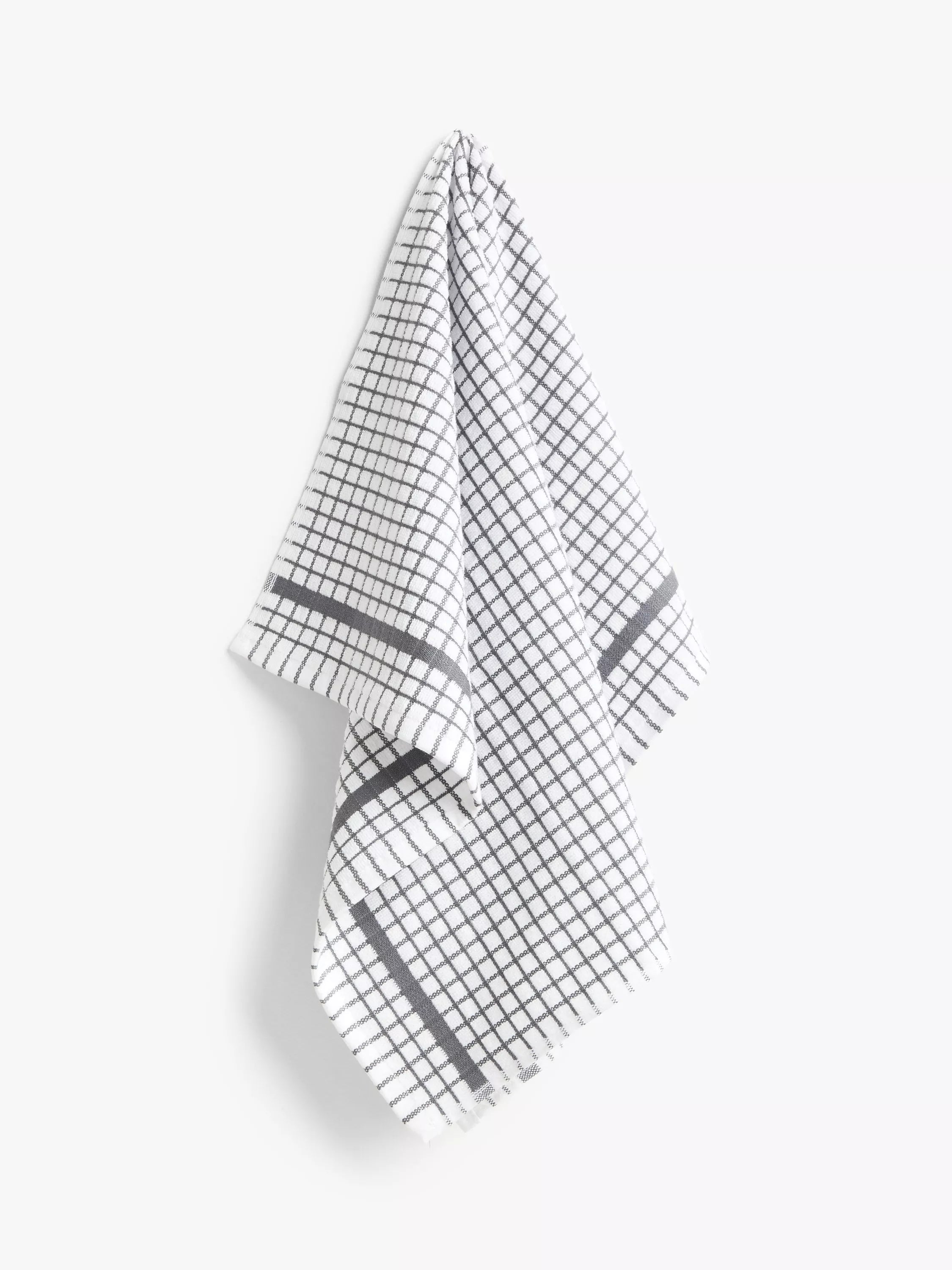 John Lewis Check Terry Cotton Tea Towel
